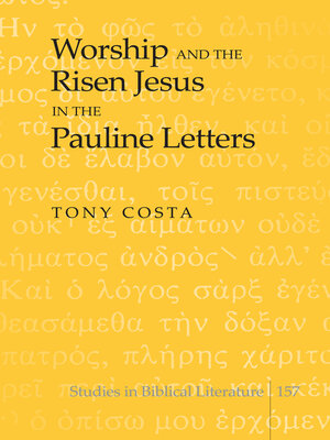 cover image of Worship and the Risen Jesus in the Pauline Letters